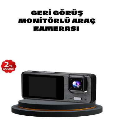 3 Kameralı Araç DVR 1080P Ön + HD Arka + İç Kamera Döngü Kayıt 2’’ Ekran - Lisinya