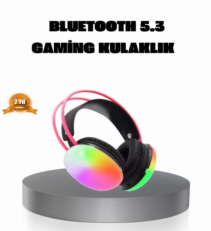 Ergonomik RGB Bluetooth Kulaklık 3D Ses - Lisinya