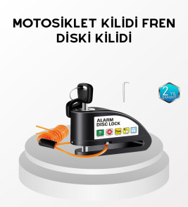 Anti Hırsızlık 110 dB Alarm Disk Fren Kilidi Suya Dayanıklı Çelik Güvenlik Kilidi - Lisinya