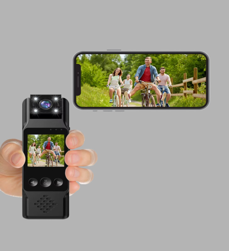 180 Derece Dönebilen Mini Kamera Full HD TFT Ekran Hareket Sensörlü - Lisinya