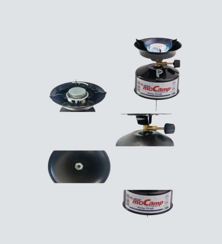 Kompakt Kamp Ocağı Seti Gaz Tüplü Ayarlanabilir Alevli 400g Hafif Tasarım - Lisinya