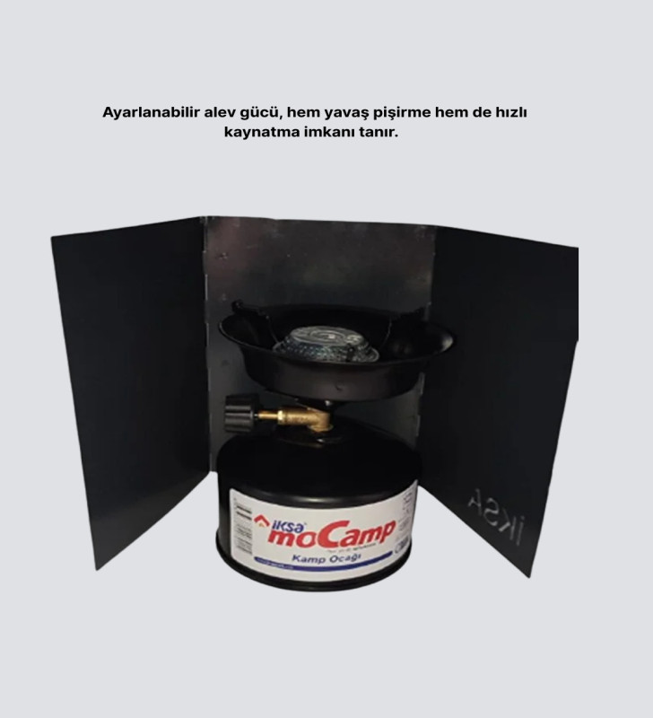 Kompakt Kamp Ocağı Seti Gaz Tüplü Ayarlanabilir Alevli 400g Hafif Tasarım - Lisinya