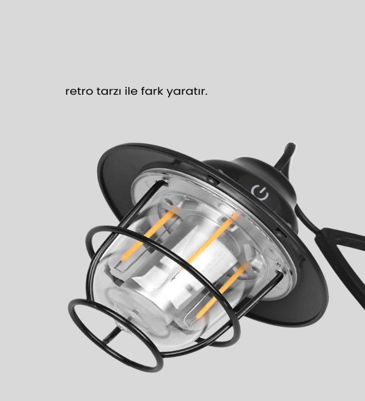 Outdoor Retro Kamp Işığı Uzun Ömürlü Pil Taşınabilir Suya Dayanıklı - Lisinya