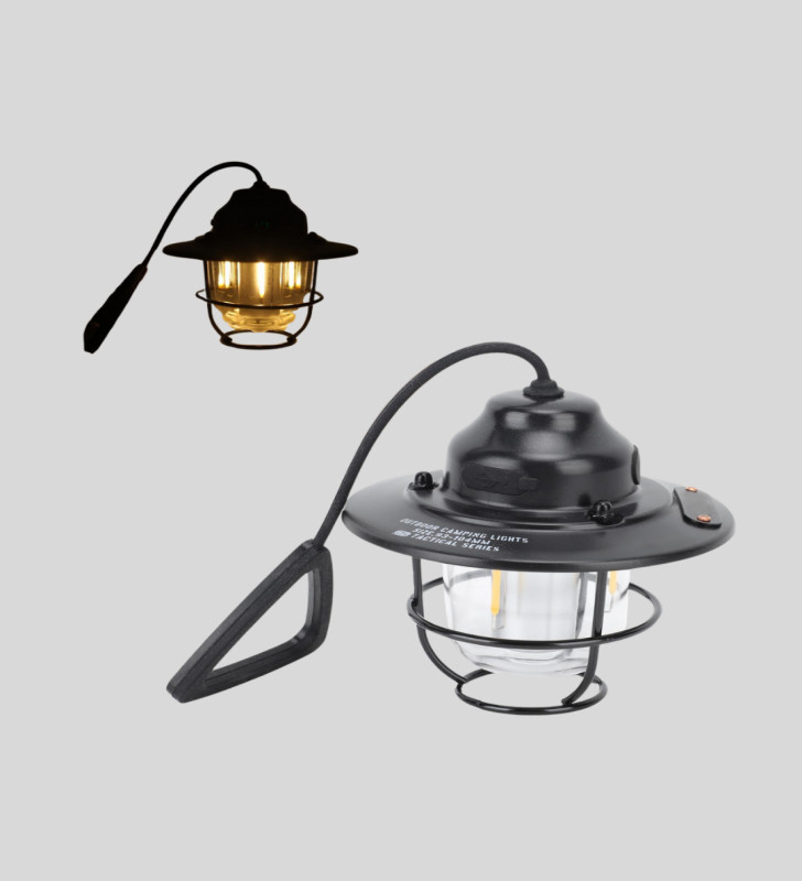 Taşınabilir Retro Çam Konisi Kamp Lambası Gece Işığı Su Geçirmez - Lisinya