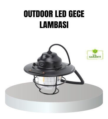 Retro Kamp Lambası Su Geçirmez Taşınabilir Gece Işığı Uzun Pil Ömürlü - Lisinya