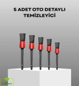 5 Parça Detay Temizlik Fırçası Seti Jant Motor Havalandırma İç Dış Temizlik - Lisinya