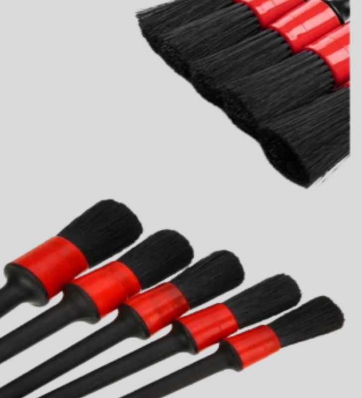 Araç Detay Temizlik Fırçası 5’li Set Çizmeyen Kıl Çok Yönlü Kullanım - Lisinya