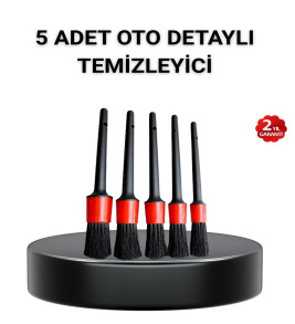 5’li Detay Temizlik Fırçası Seti Araç İç Dış Jant Motor Çok Amaçlı - Lisinya