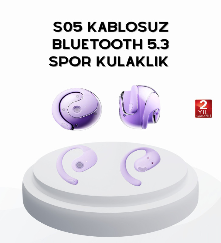 S05 Bluetooth 5.3 Kulaklık IPX4 Su Geçirmez Hızlı Eşleşme Güçlü Stereo Ses - Lisinya