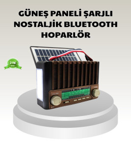 Güneş Enerjili Taşınabilir Hoparlör KTF-1428 Bluetooth Radyo USB SD Kart Destekli - Lisinya