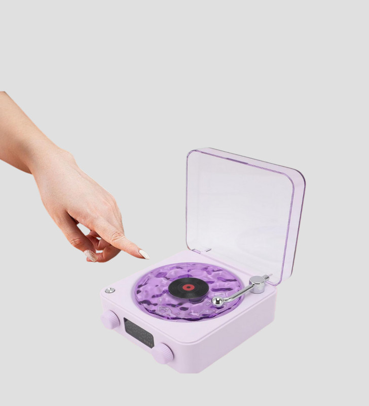 Bluetooth Retro Pikap Hoparlör 360 Derece Ses Projektörlü Gece Lambası Çok Fonksiyonlu - Lisinya