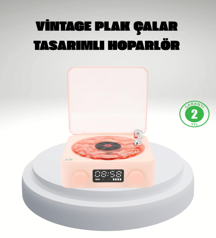 Gece Lambası Stereo Bluetooth Hoparlör Dijital Saat Su Dalgası Efektli 3-ü-1 Cihaz - Lisinya