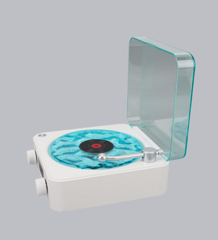 3-ü-1 Gece Işığı Bluetooth Hoparlör Dijital Saat Vintage Plak Çalar Tasarımlı - Lisinya