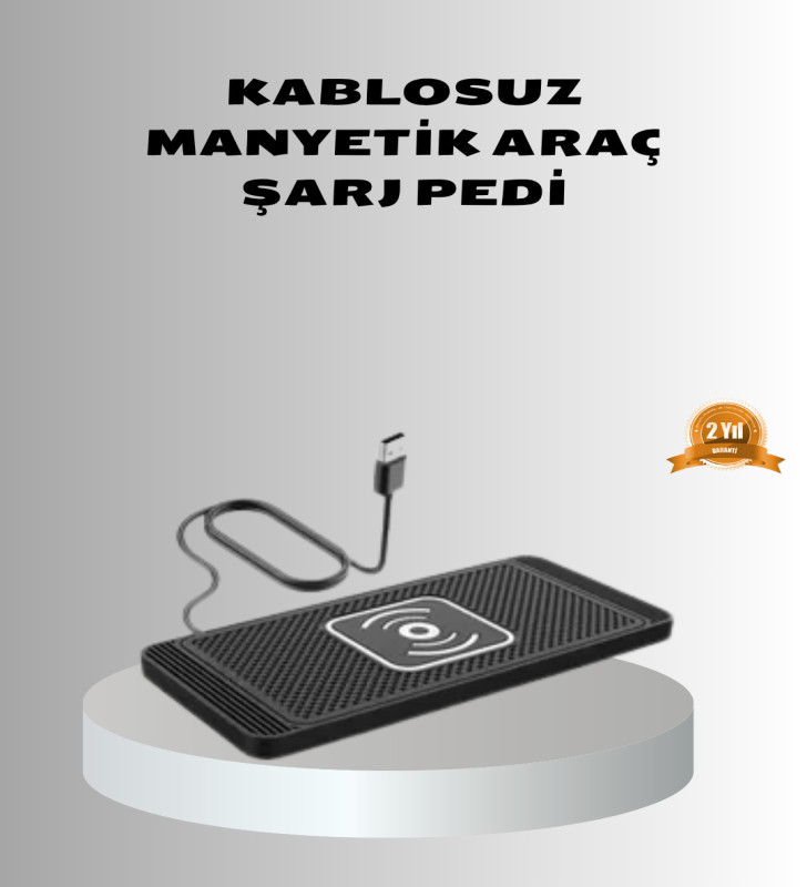 Manyetik Şarj Pedi 7.5W 10W 15W Hızlı Şarj Kaymaz Tabanlı - Lisinya