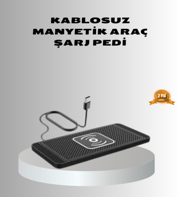 Manyetik Şarj Pedi 7.5W 10W 15W Hızlı Şarj Kaymaz Tabanlı - Lisinya