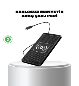 Manyetik Kablosuz Şarj Pedi 15W Hızlı Şarj Kaymaz Silikon Qi Destekli - Lisinya