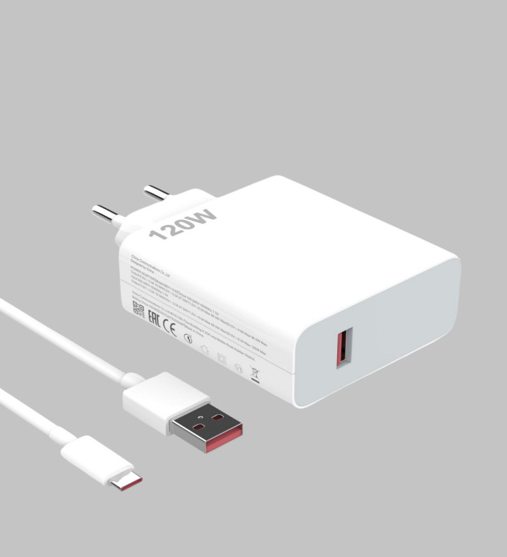 120W Hızlı Şarj Başlığı Ultra Güçlü Type-C Adaptör Kablo Dahil - Lisinya