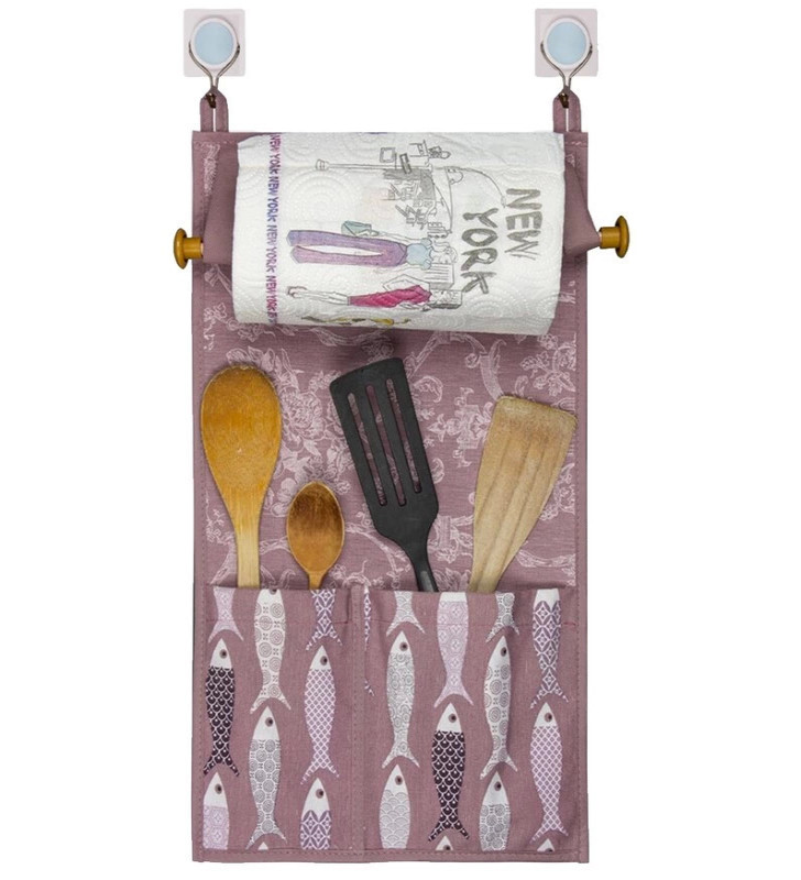 Çok Amaçlı Ahşap Kulplu Mutfak Peçete Askılığı ve Kaşıklık ( Lisinya )