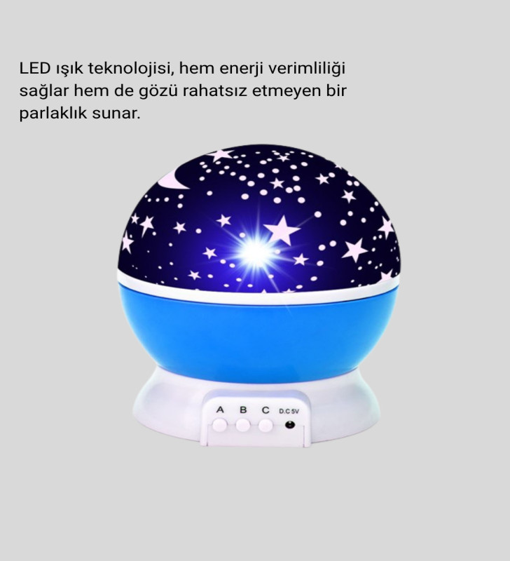 Çocuk Gece Lambası 6 Modlu Renkli LED Enerji Tasarruflu Masal Işığı - Lisinya