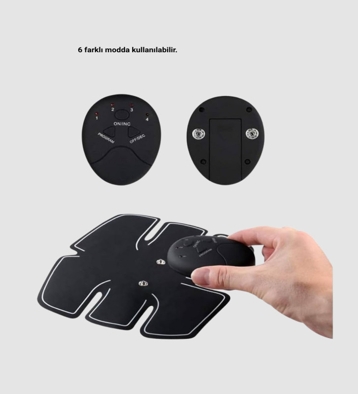 Elektronik Kas Uyarıcı Cihaz 6 Farklı Modlu Jel Pedli Göbek Kol Stimülatör - Lisinya