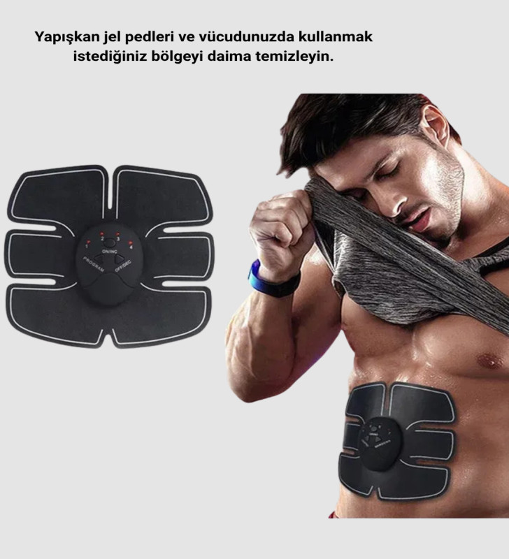EMS Göbek ve Kol Kas Uyarıcı Cihaz 6 Modlu Elektronik Vücut Şekillendirici - Lisinya