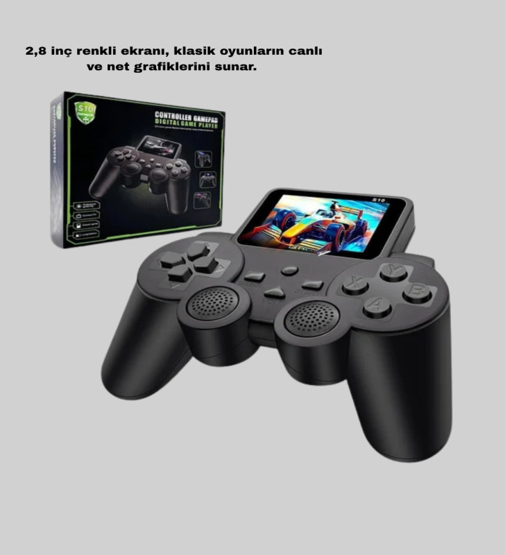S10 Retro Oyun Konsolu Taşınabilir 2.8 İnç Ekran Ergonomik Nostalji - Lisinya