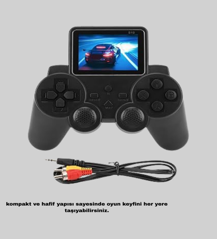 Mini Retro Oyun Konsolu S10 2.8 İnç Ekran Taşınabilir Klasik Atari - Lisinya