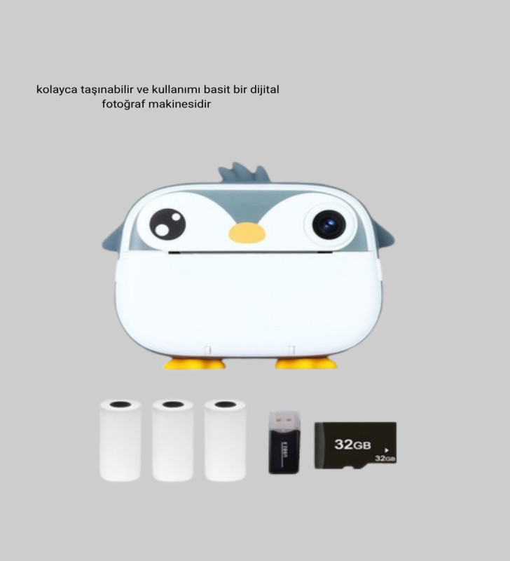 Mini Çocuk Kamera Anında Baskı Özellikli HD Video Termal Yazıcılı - Lisinya