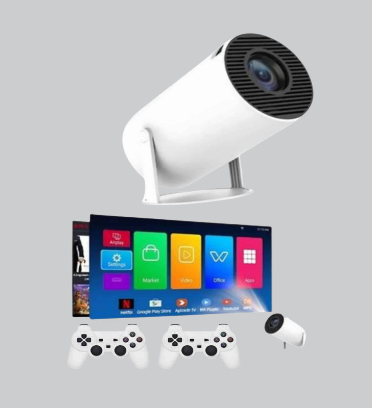 Projeksiyon Cihazı 4K Destekli Kablosuz Bağlantılı Bluetooth 5.0 - Lisinya