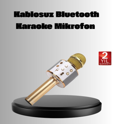 Kablosuz Karaoke Mikrofon USB AUX Destekli Parti ve Eğlence İçin - Lisinya