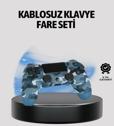 Kablosuz PS4 Controller Çift Motorlu Dayanıklı Gamepad - Lisinya