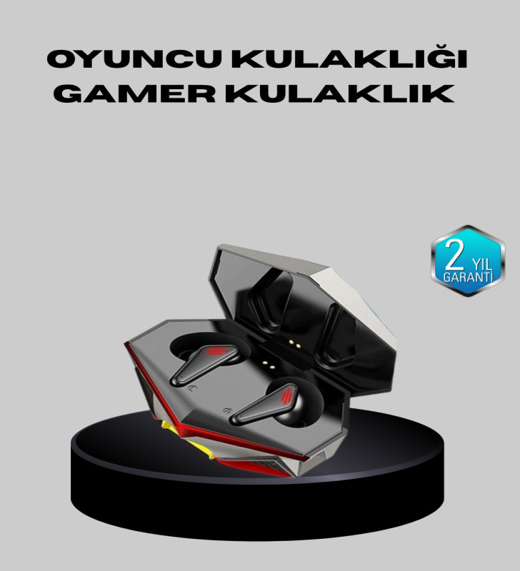 Bluetooth 5.0 Kablosuz Kulaklık LED Işıklı Silikonlu Tasarımlı - Lisinya