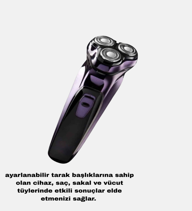 Kompakt Şarjlı Saç Sakal Tıraş Makinesi Kuru Kullanım Özellikli - Lisinya