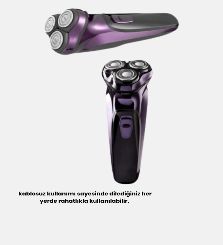 Profesyonel Şarjlı Tıraş Makinesi Ayarlanabilir Başlıklı Kablosuz - Lisinya