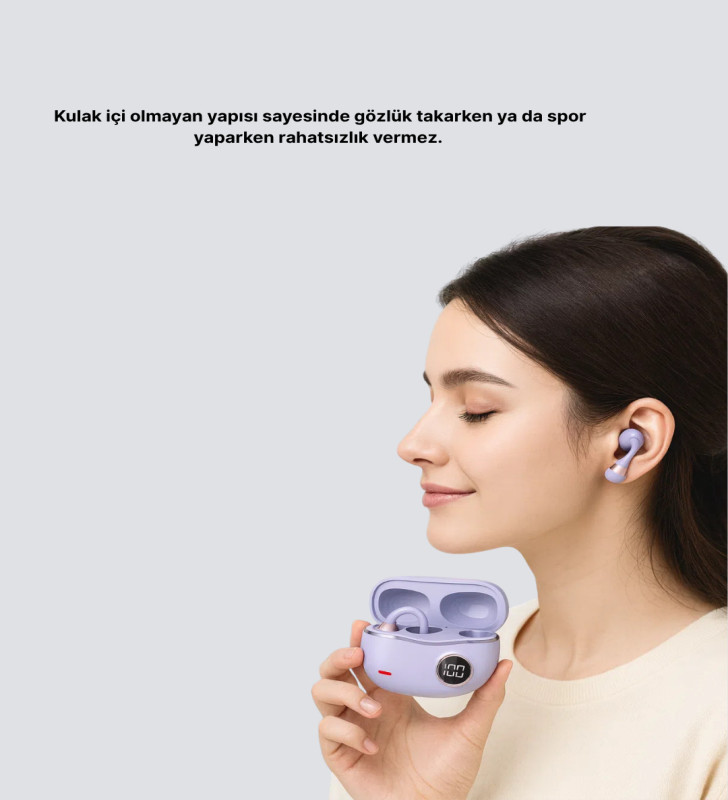 Kulak Arkası Klipsli Bluetooth Kulaklık YXG10 Silikon Malzemeli Ergonomik - Lisinya