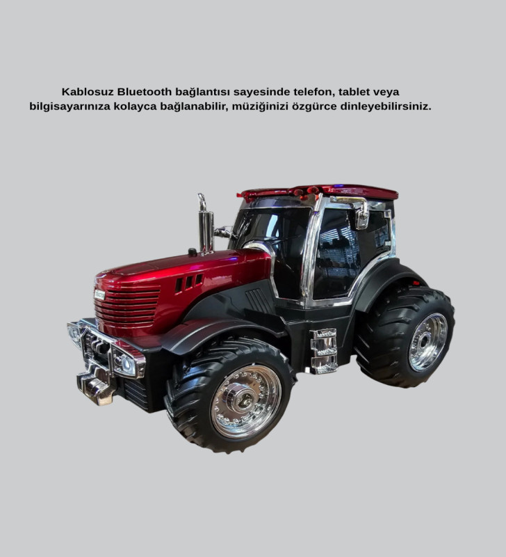 Traktör Tasarımlı Bluetooth Hoparlör 12W TWS Destekli Nostaljik Model - Lisinya