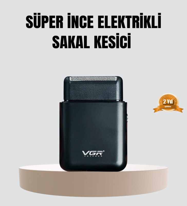 Kompakt Şarjlı Tıraş Makinesi Çift Yönlü Bıçaklı 45 Dakika Kullanım Süreli - Lisinya