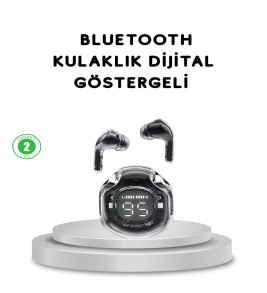 Bluetooth 5.3 Kablosuz Kulaklık HiFi Stereo ve Ekstra Bass Dijital Ekranlı - Lisinya