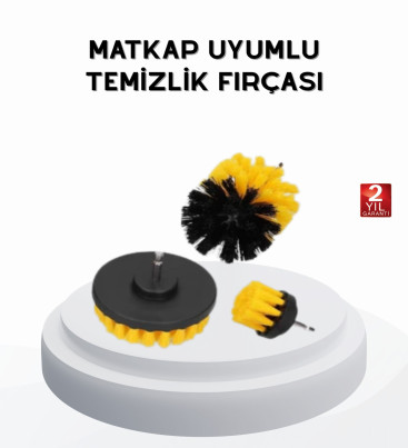 3’lü Matkap Temizlik Fırçası Seti – Banyo, Mutfak ve Araç Jantı İçin Etkili - Lisinya