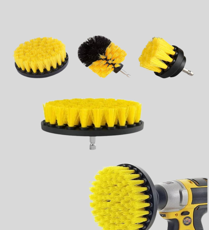 3’lü Matkap Ucu Fırça Seti – Derinlemesine Temizlik, Tüm Yüzeylerle Uyumlu - Lisinya