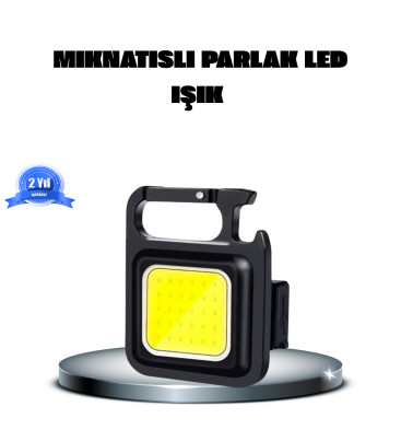 LED Mini Anahtarlık Fener – 1000 Lümen Güçlü Işık ve USB Type-C Şarjlı - Lisinya