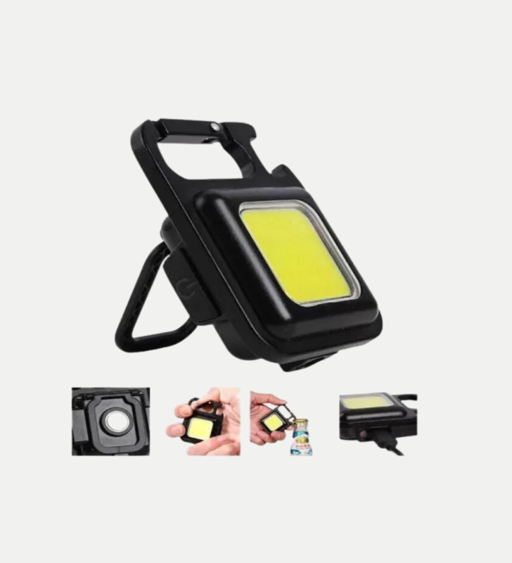 LED Mini Anahtarlık Fener – 1000 Lümen Güçlü Işık ve USB Type-C Şarjlı - Lisinya