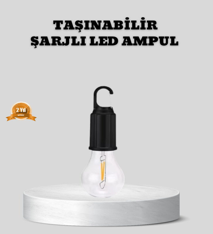 Type-C Şarjlı LED Kamp Lambası – Uzun Ömürlü Pil ve Yüksek Parlaklık - Lisinya