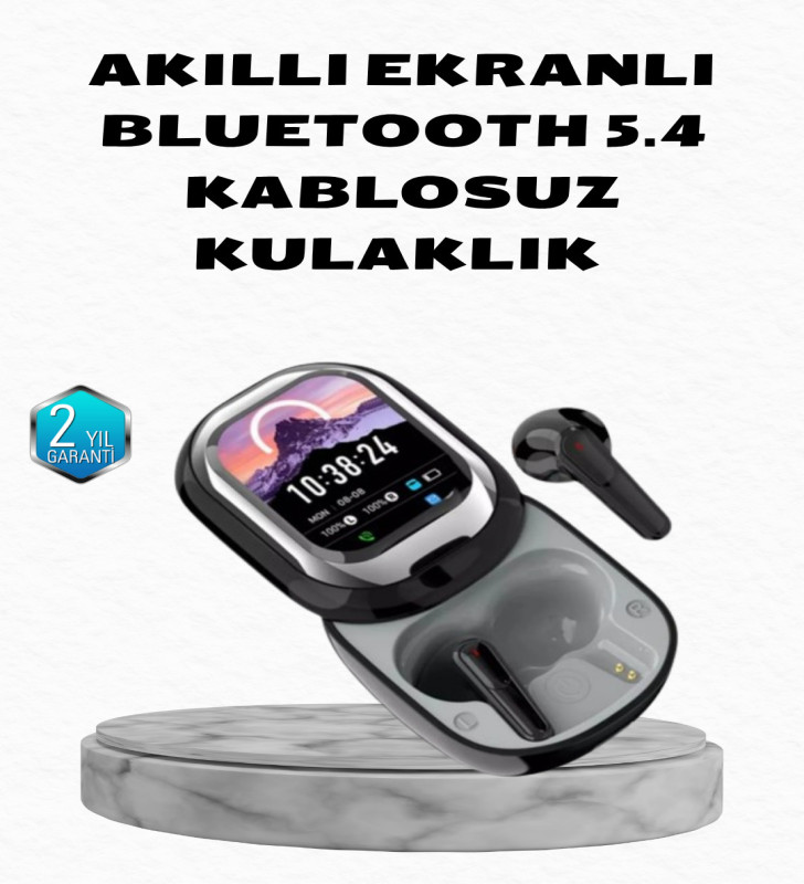 Aktif Gürültü Engelleme Özellikli Kablosuz Kulaklık – Akıllı Ekranlı Şarj Kutusu - Lisinya