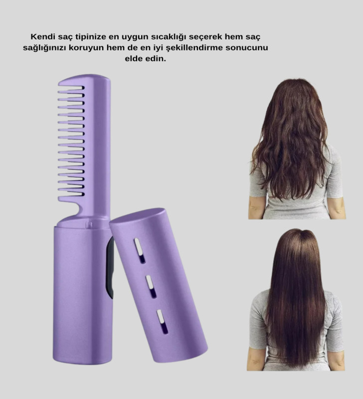 Profesyonel Saç Düzleştirici – Saç Tipine Göre Ayarlanabilir Sıcaklık ve Koruma - Lisinya
