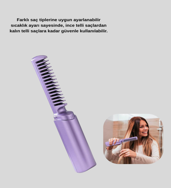 Profesyonel Saç Düzleştirici – Saç Tipine Göre Ayarlanabilir Sıcaklık ve Koruma - Lisinya