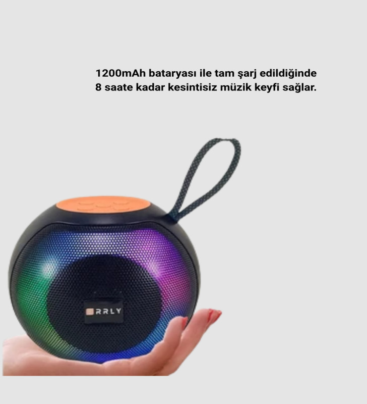 RGB Işıklı Bluetooth Hoparlör – 360° Stereo Ses ve 8 Saat Çalma Süresi - Lisinya