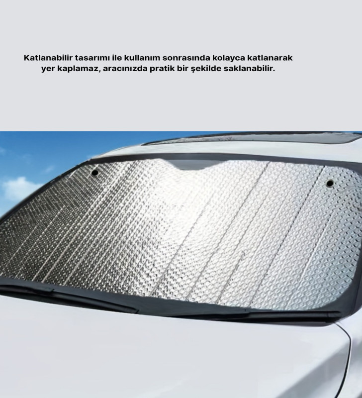 Otomobil Güneşliği – Katlanabilir Tasarım ve Süngerli Isı Yalıtımı - Lisinya