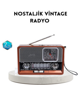 Dekoratif Vintage Radyo – Klasik Görünüm, Modern Fonksiyon ve Uzun Ömürlü Kullanım - Lisinya