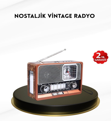 Nostaljik Radyo – Şık Dekoratif Tasarım ve Güvenli 2 Yıl Garanti - Lisinya